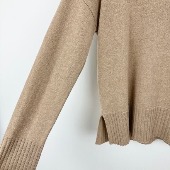NEW Banana Republic Cashmere Sweater Pullover Mock Neck Camel Tan Womens Small - Picture 7 of 12